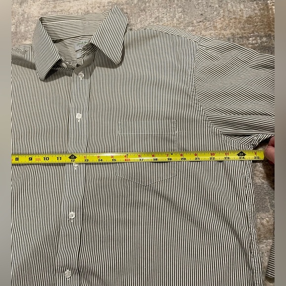 John Bartlett Statements Slim Fit Shirt Size 17 1/2 (32-33) Cotton Gray White - Picture 5 of 7
